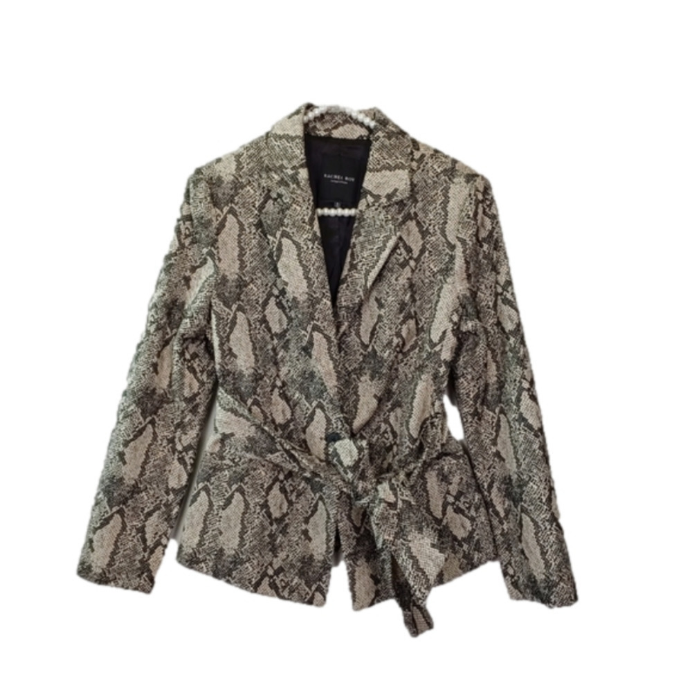 RACHEL Roy Snake Print Tie Blazer